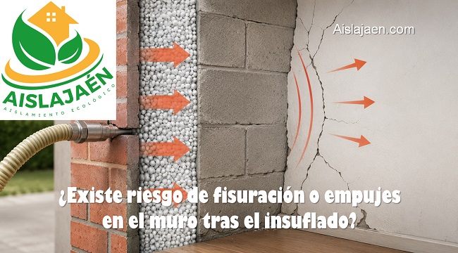 Existe riesgo de fisuración o empujes en el muro tras el insuflado